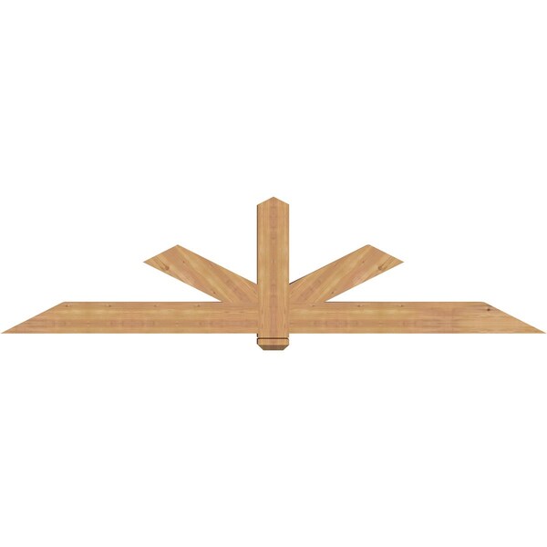 Ekena Millwork Kennewick Timber Gable Bracket, Western Red Cedar, 96"W x 24"H x 5 1/2"D x 5 1/2"F, 6/12 Pitch GBW096X24X0606KEN00SWR - main